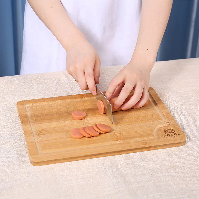 Bamboo Cutting Board Set with Juice Trough