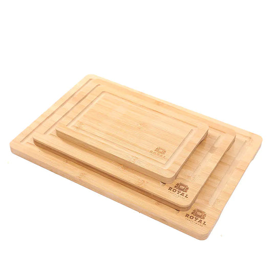 Bamboo Cutting Board Set with Juice Trough